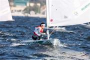 13 August 2016; Annalise Murphy of Ireland in action during Race 10 of the Women's Laser Radial on the Pao de Acucar course, Copacabana, during the 2016 Rio Summer Olympic Games in Rio de Janeiro, Brazil. Photo by David Branigan/Sportsfile