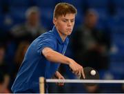 14 August 2016; Fionn Robinson, Ramelton, Co Donegal, competing in the Table Tennis U16 & O13 Boys competition at Weekend 1 of the Community Games National Festival at Athlone I.T in Athlone, Co Westmeath. Photo by Seb Daly/Sportsfile