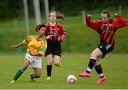 14 August 2016; Action from the Soccer Outdoor U15 & O8 Girls final between Clare and Donegal at Weekend 1 of the Community Games National Festival at Athlone I.T in Athlone, Co Westmeath. Photo by Seb Daly/Sportsfile