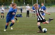 14 August 2016; Tristan Hughes, right, St. Brigid's, Co. Kildare, in action against Alec Mc Conigley, Milford, Co. Donegal, during a Futsal U13 & O10 Boys match at Weekend 1 of the Community Games National Festival at Athlone I.T in Athlone, Co Westmeath. Photo by Seb Daly/Sportsfile