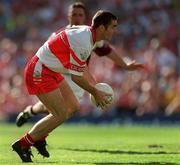 26 August 2001; Sean Martin Lockhart of Derry during the Bank of Ireland All-Ireland Senior Football Championship Semi-Final match between Galway and Derry at Croke Park in Dublin. Photo by Ray McManus/Sportsfile