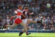 26 August 2001; Kieran Fitzgerald of Galway in action against Fergal Doherty of Derry during the Bank of Ireland All-Ireland Senior Football Championship Semi-Final match between Galway and Derry at Croke Park in Dublin. Photo by Ray McManus/Sportsfile