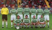 28 August 2001; The Shamrock Rovers team during the Eircom League Premier Division match between Longford Town and Shamrock Rovers at Flancar Park in Longford. Photo by David Maher/Sportsfile