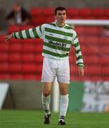 28 August 2001; Pat Scully of Shamrock Rovers during the Eircom League Premier Division match between Longford Town and Shamrock Rovers at Flancar Park in Longford. Photo by David Maher/Sportsfile