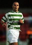 28 August 2001; Derek Tracey of Shamrock Rovers during the Eircom League Premier Division match between Longford Town and Shamrock Rovers at Flancar Park in Longford. Photo by David Maher/Sportsfile