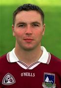 29 August 2001; Padraig Lally of Galway poses for a portrait during a Galway press night ahead of the Bank of Ireland All-Ireland Football Hurling Championship Final. Photo by Damien Eagers/Sportsfile