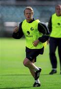 31 August 2001; Damien Duff during a Republic of Ireland training session at Lansdowne Road in Dublin. Photo by Brendan Moran/Sportsfile