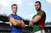 15 August 2016; Alan Campbell, left, of Tipperary, and Séamus O'Shea of Mayo in attendance at a GAA Football All-Ireland Semi-Final Media Event at Croke Park in Dublin. Photo by Seb Daly/Sportsfile