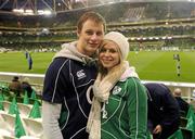 6 November 2010; Richard Reid and Kathryn Sheppard, both from Belfast, at the Ireland v South Africa Autumn International match, Aviva Stadium, Lansdowne Road, Dublin. Picture credit: Matt Browne / SPORTSFILE