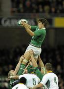 6 November 2010; Donncha O'Callaghan, Ireland, takes the ball in a lineout against South Africa. Autumn Internationals, Ireland v South Africa, Aviva Stadium, Lansdowne Road, Dublin. Picture credit: Matt Browne / SPORTSFILE