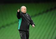 8 November 2010; Ireland head coach Declan Kidney during squad training ahead of their Autumn International match against Samoa on Saturday. Ireland Rugby Squad Training, Aviva Stadium, Lansdowne Road, Dublin. Picture credit: Stephen McCarthy / SPORTSFILE