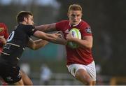 19 August 2016; Cian Bohane of Munster is tackled by Edoardo Padovani of Zebre during a pre-season friendly match at the RSC in Waterford. Photo by Matt Browne/Sportsfile