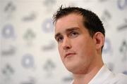 9 November 2010; Ireland's Devin Toner, who wins his first cap on Saturday next, during the squad team announcement ahead of their Autumn International match against Samoa. Ireland Rugby Squad Team Announcement, Fitzpatrick's Castle Hotel, Killiney, Co. Dublin. Picture credit: Brendan Moran / SPORTSFILE