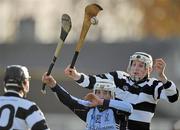 10 November 2010; John Power, St Kieran's, in action against Paul Graves, Dublin North. Leinster Colleges Senior Hurling ‘A’ League - Round 2, St Kieran's v Dublin North, St Kieran's College, Kilkenny. Picture credit: David Maher / SPORTSFILE