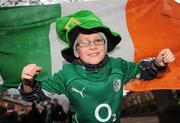 13 November 2010; Ireland supporter Oliver Luddy, age 10, from Glounthaune, Co. Cork, at the Ireland v Samoa Autumn International. Aviva Stadium, Lansdowne Road, Dublin. Picture credit: Stephen McCarthy / SPORTSFILE