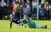 14 November 2010; Ritchie Ruth, Thurles Sarsfields, in action against Liam Hurley, Kilmallock. AIB GAA Hurling Munster Club Senior Championship Semi-Final, Kilmallock v Thurles Sarsfields, Kilmallock, Co. Limerick. Picture credit: Diarmuid Greene / SPORTSFILE