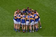 21 August 2016; The Tipperary team huddle prior to the GAA Football All-Ireland Senior Championship Semi-Final game between Mayo and Tipperary at Croke Park in Dublin. Photo by Piaras Ó Mídheach/Sportsfile
