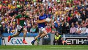 21 August 2016; Bill Maher of Tipperary in action against Kevin McLoughlin of Mayo during the GAA Football All-Ireland Senior Championship Semi-Final game between Tipperary and Mayo at Croke Park in Dublin. Photo by Ray McManus/Sportsfile