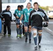 16 November 2010; New Zealand's Richie McCaw leads his team-mates out before squad training ahead of their Autumn International game against Ireland on Saturday. New Zealand Squad Training, Ashbourne Rugby Club, Ashbourne, Co. Meath. Picture credit: Brendan Moran / SPORTSFILE
