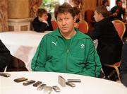 16 November 2010; Ireland forwards coach Gert Smal during a press briefing ahead of their Autumn International game against New Zealand on Saturday. Ireland Rugby Squad Press Conference, Fitzpatrick's Hotel, Killiney, Dublin. Photo by Sportsfile