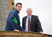 16 November 2010; Northern Ireland manager Nigel Worthington, right, with captain Aaron Hughes after a press conference ahead of their International Friendly against Morocco on Wednesday. Northern Ireland Press Conference, Culloden Estate and Spa, Belfast, Co. Antrim. Picture credit: Oliver McVeigh / SPORTSFILE