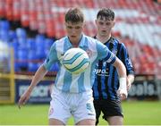 20 August 2016; Brandon McCann of Shelbourne U17 in action against Nathan Poland of Athlone Town U17 during the SSE Airtricity U17 League Northern Elite Division match between Shelbourne U17 and Athlone Town U17 at Tolka Park in Drumcondra, Dublin. Photo by Ray Lohan/Sportsfile