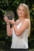 26 August 2016; Saoirse Noonan of Cork with The Croke Park Ladies Football Player of the Month award for July. The Croke Park, Jones Road, Dublin. Photo by Seb Daly/Sportsfile