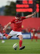 26 August 2016; Tyler Bleyendaal of Munster kicks a conversion following a try by teammate James Cronin during the Pre-Season Friendly game between Munster and Worcester Warriors at Irish Independent Park in Cork. Photo by Seb Daly/Sportsfile