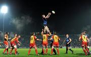 19 November 2010; Leo Cullen, Leinster, wins possession in a line-out during the game. Celtic League, Leinster v Dragons, RDS, Ballsbridge, Dublin. Photo by Sportsfile