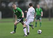 20 November 2010; Paddy Madden, Republic of Ireland U21 XI, in action against Glen Keddy Republic of Ireland Amateurs. Friendly, Republic of Ireland U21 XI v Republic of Ireland Amateurs, AUL Complex, Clonshaugh, Dublin. Picture credit: Barry Cregg / SPORTSFILE