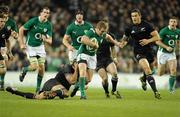 20 November 2010; Sean Cronin, Ireland, is tackled by Anthony Boric, New Zealand. Autumn International, Ireland v New Zealand, Aviva Stadium, Lansdowne Road, Dublin. Picture credit: Brendan Moran / SPORTSFILE