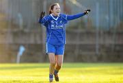 21 November 2010; West Clare Gaels captain Michelle Downes celebrates at the final whistle after victory over St Conleth's, Laois. Tesco All-Ireland Intermediate Ladies Football Club Championship Final, West Clare Gaels, Clare v St Conleth's, Laois, McDonagh Park, Nenagh, Co. Tipperary. Picture credit: Diarmuid Greene / SPORTSFILE