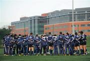 23 November 2010; The Argentina squad huddle before training ahead of their Autumn International against Ireland on Sunday. Argentina Rugby Squad Training, Wanderers RFC, Merrion Road, Dublin. Picture credit: Barry Cregg / SPORTSFILE