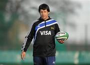 23 November 2010; Argentina's head coach Santiago Phelan during squad training ahead of their Autumn International against Ireland on Sunday. Argentina Rugby Squad Training, Wanderers RFC, Merrion Road, Dublin. Picture credit: Barry Cregg / SPORTSFILE