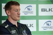 30 August 2016; Eóin Griffin of Connacht during a press conference at the Sportsground in Galway. Photo by Sam Barnes/Sportsfile