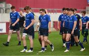 30 August 2016; The Leinster team leave the pitch after the U18 Schools Interprovincial Series Round 1 game between Munster and Leinster at Thomond Park in Limerick. Photo by Brendan Moran/Sportsfile