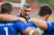 30 August 2016; Leinster coach Jeff Carter speaks to his players after the U18 Schools Interprovincial Series Round 1 game between Munster and Leinster at Thomond Park in Limerick. Photo by Brendan Moran/Sportsfile
