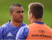 31 August 2016; Simon Zebo, left, and CJ Stander of Munster during squad training at the University of Limerick in Limerick. Photo by Stephen McCarthy/Sportsfile