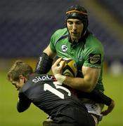 26 November 2010; John Muldoon, Connacht, is tackled by Chris Patterson, Edinburgh. Celtic League, Edinburgh v Connacht, Murrayfield Stadium, Edinburgh, Scotland. Picture credit: Craig Watson / SPORTSFILE