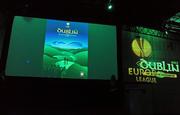 30 November 2010; A general view of the official design for the UEFA Europa League Final. UEFA Europa League Final Dublin 2011 launch, Convention Centre Dublin, Spencer Dock, North Wall Quay, Dublin. Picture credit: David Maher / SPORTSFILE