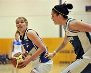 5 December 2010; Claire Rockall, Team Montenotte Hotel Cork, in action against Eimear Naughton, Meteors. Women's Superleague Cup Quarter-Final, Meteors v Team Montenotte Hotel Cork, Colaiste Iosagain, Stillorgan, Dublin. Picture credit: David Maher / SPORTSFILE