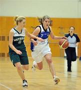 5 December 2010; Claire Rockall, Team Montenotte Hotel Cork, in action against Beth Meany, Meteors. Women's Superleague Cup Quarter-Final, Meteors v Team Montenotte Hotel Cork, Colaiste Iosagain, Stillorgan, Dublin. Picture credit: David Maher / SPORTSFILE