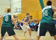 5 December 2010; Amanda O'Regan, Team Montenotte Hotel Cork, in action against Fiona Meany, Meteors. Women's Superleague Cup Quarter-Final, Meteors v Team Montenotte Hotel Cork, Colaiste Iosagain, Stillorgan, Dublin. Picture credit: David Maher / SPORTSFILE