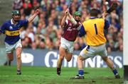9 September 2001; Fergal Healy of Galway scores his side's second goal of the game past Tipperary goalkeeper Brendan Cummins during the Guinness All-Ireland Senior Hurling Championship Final match between Tipperary and Galway at Croke Park in Dublin. Photo by Brendan Moran/Sportsfile