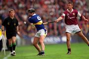 9 September 2001; Eddie Enright of Tipperary in action against Richie Murray of Galway during the Guinness All-Ireland Senior Hurling Championship Final match between Tipperary and Galway at Croke Park in Dublin. Photo by Ray McManus/Sportsfile