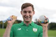 2 September 2016; Olympic rower Paul O'Donovan, UCD physiotherapy student, with his Olympic Silver medal from the men's Lightweight Double Sculls final and his World Rowing Championships gold medal from the Lightweight Men’s Single Sculls final at the Irish Rowing Olympians Reception at UCD, Dublin. Photo by Piaras Ó Mídheach/Sportsfile