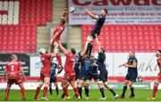 3 September 2016; Billy Holland of Munster claims a lineout during the Guinness PRO12 Round 1 match between Scarlets and Munster at Parc Y Scarlets in Llanelli, Wales. Photo by Huw Evans/Sportsfile
