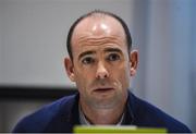 3 November 2017; GPA Ceo Dermot Earley speaks during GPA AGM 2017 at Spencer Hotel in Dublin. Photo by Cody Glenn/Sportsfile