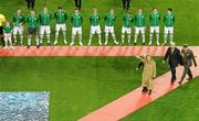 8 October 2010; President Mary McAleese waves to the crowd after meeting the Republic of Ireland team. EURO 2012 Championship Qualifier, Group B, Republic of Ireland v Russia, Aviva Stadium, Lansdowne Road, Dublin. Picture credit: Brendan Moran / SPORTSFILE