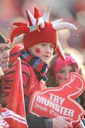 12 December 2010; Seven year old Shay Cantwell from Fountainstown, Co Cork, at the Munster v Ospreys game. Heineken Cup Pool 3 - Round 3, Munster v Ospreys, Thomond Park, Limerick. Picture credit: Matt Browne / SPORTSFILE